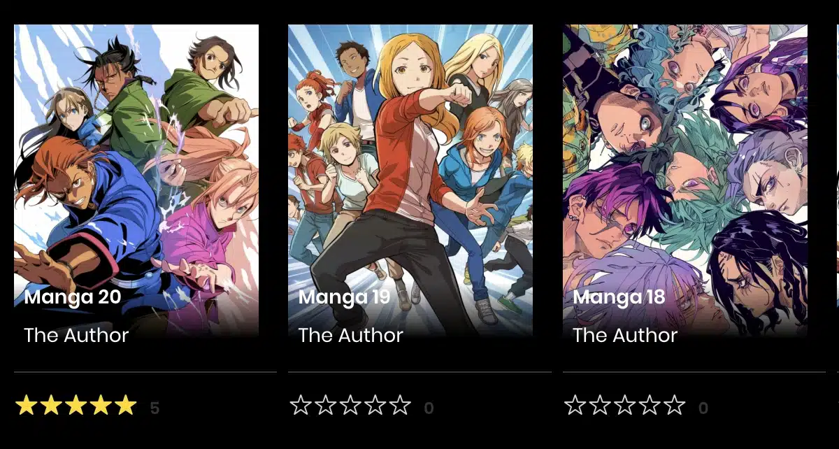 Enhanced manga listing shortcode