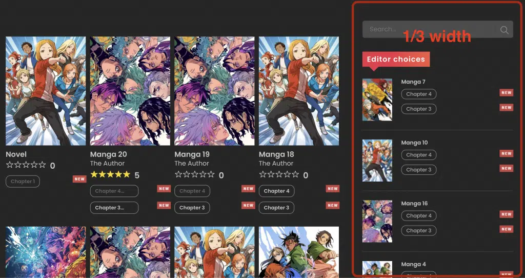 Madara sidebar width